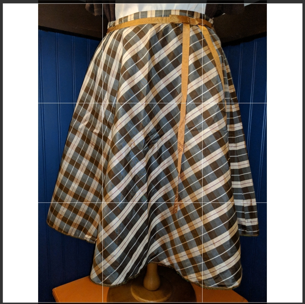 Tea length silk skirt